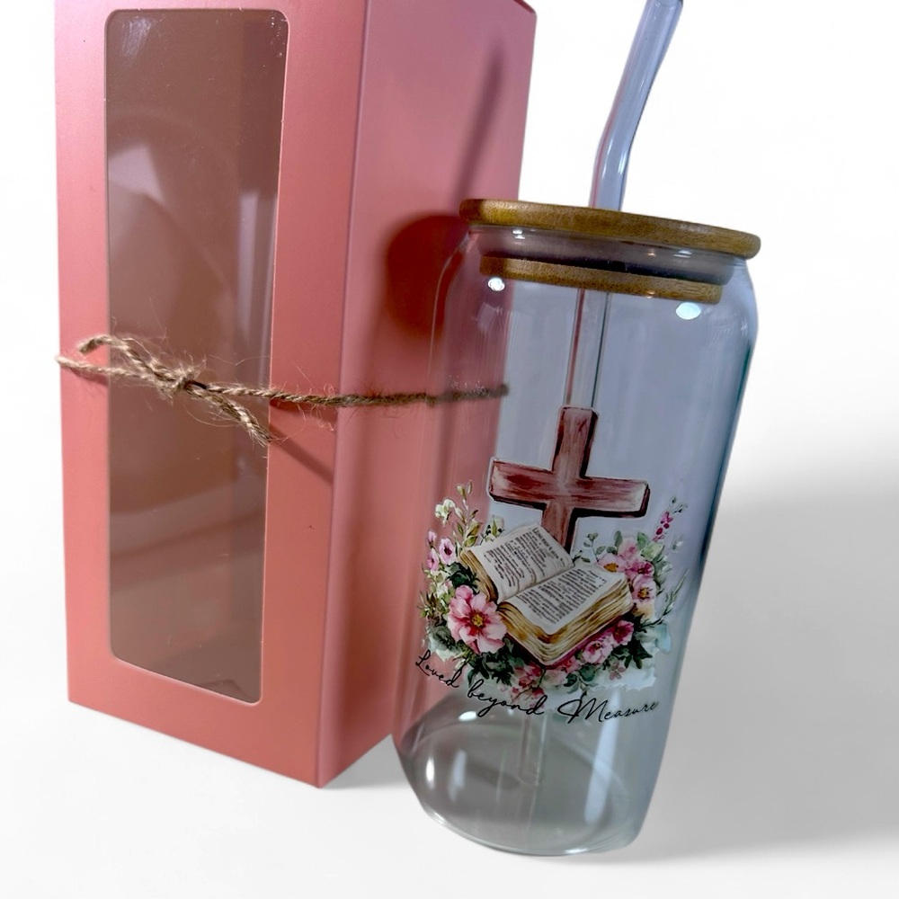 Floral Cross and Bible